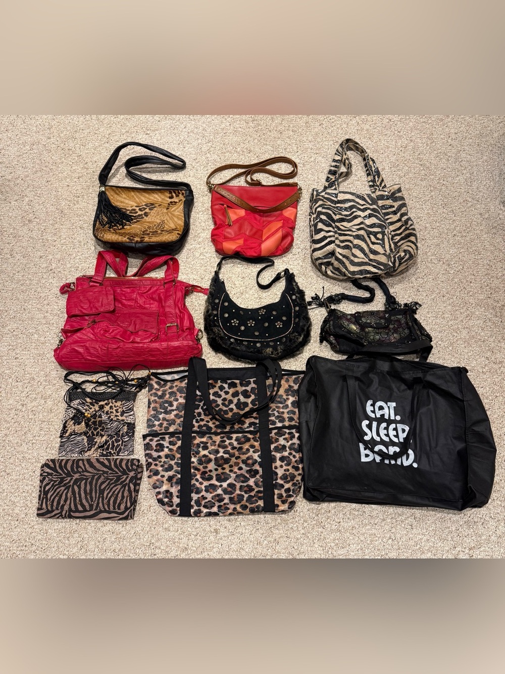 10pc Bundle Lot Mixed Brands Relic, Amerileather, BCBGirls, + More Women’s Bags
